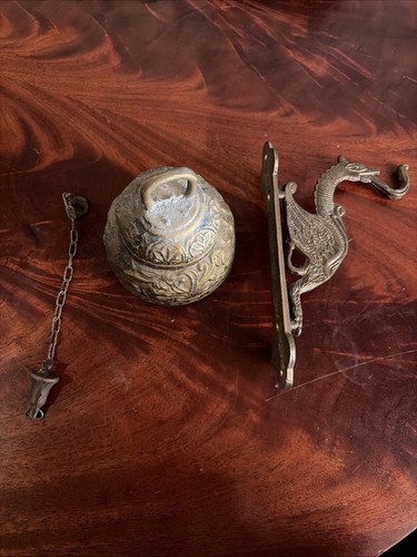 Vintage wandglocke messing - wandglocke,