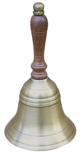 Handglocke messing antik mit - messing,