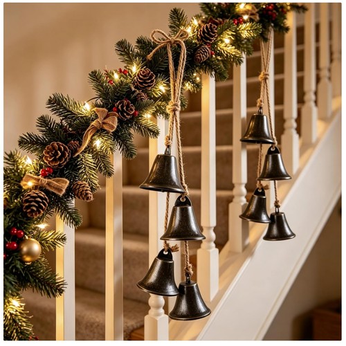 Weihnachtsglocken bronze 6cm - bronze,