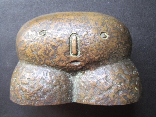 Moderne bronze figur kopf - bronze,