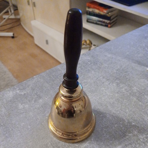Tischglocke braun gold mit - tischglocke,