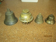 4 Alte Messing Glocken